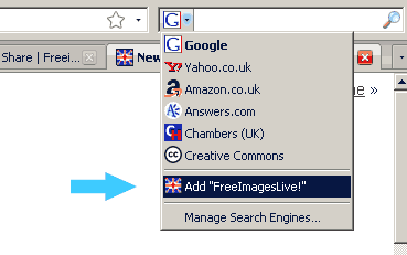 adding free images to the opensearch tool bar