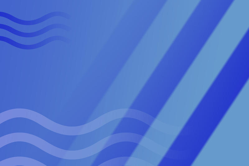 a blue background image feature wave motif and diagonal lines