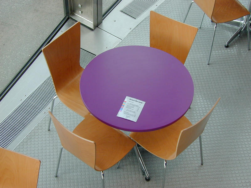 modern chairs and a cafe table