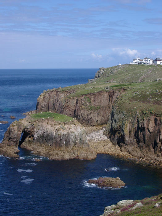 cliffs and lands end, most westerly point of the uk mainland