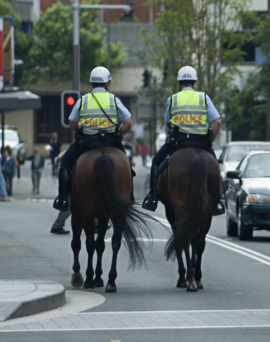 australian police offices on horse back