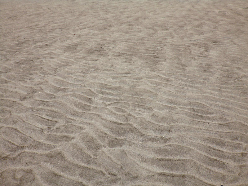 ripples paterns in the sand after the tide has gone out