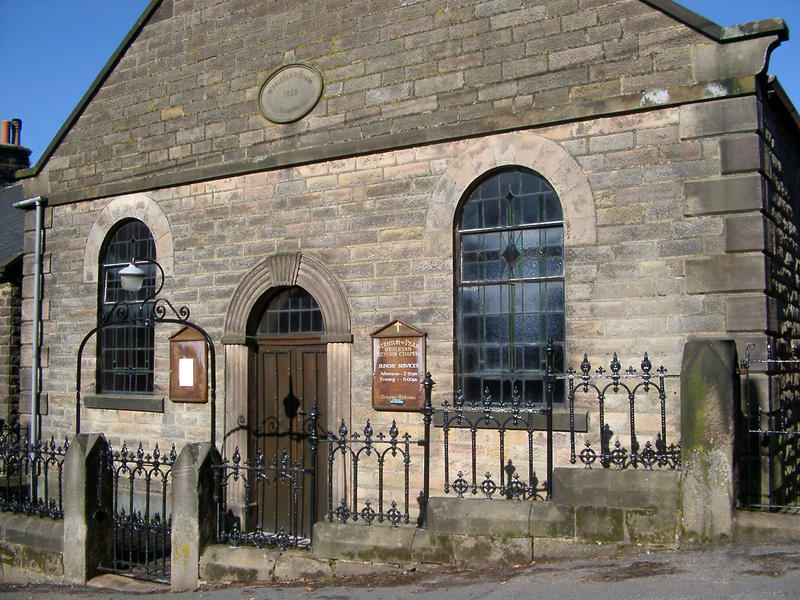 exterior of the wesleyan reform church at stanton in peak, derbyshire, uk