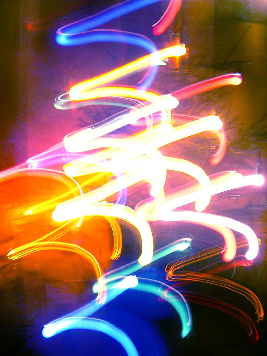 abstract image of a brightly lit christmas tree