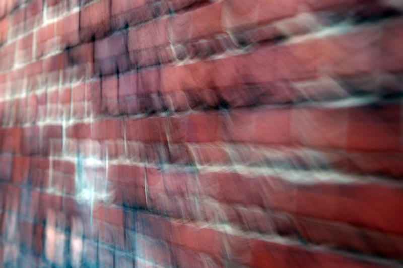 abstract blurred image of a brick wall