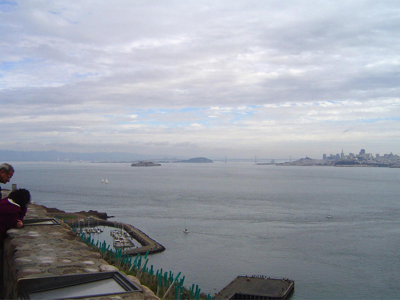 view across the san francisco bay to downtown SF