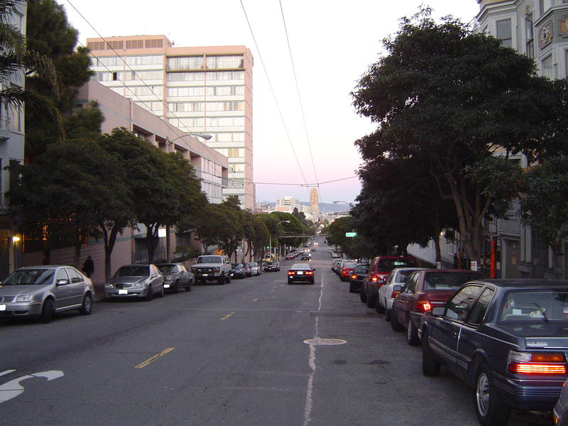 american urban street scene, san francisco, california