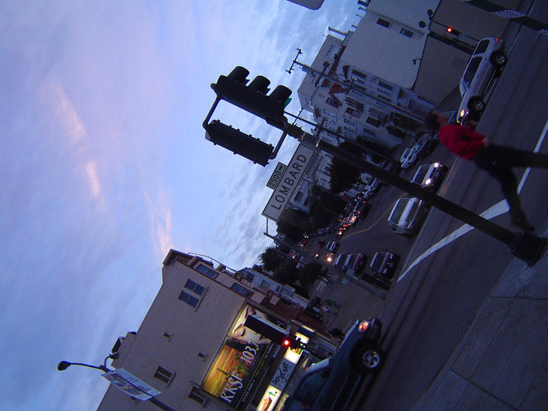american urban street scene, san francisco, california