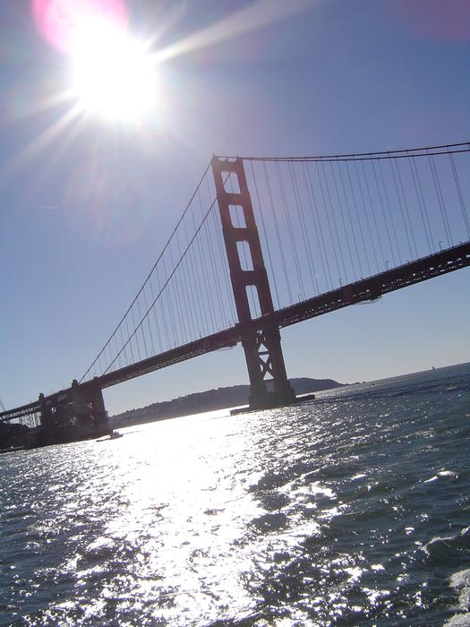 images from a scenic boat trip under the golden gate bridge