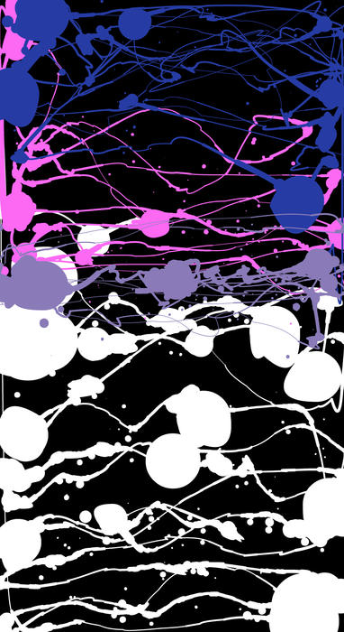 an abstract and colorful graphic artwork in the style of jackson pollock