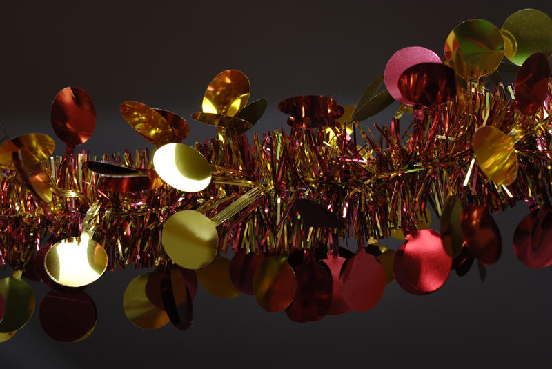 <p>Christmas tinsel decorations. A High Resolution version of this image is available <a href="http://alexhd57.clustershot.com/photo764101">here</a>.</p>Christmas Tinsel
