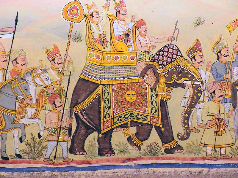 Mural at Fort Chanwa, Rajasthan, India