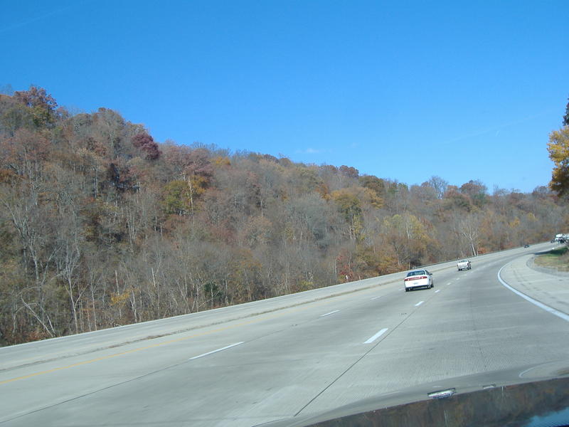 <p>Another view of fall foliage along Interstate 65 north of Elizabethtown, Kentucky.</p>