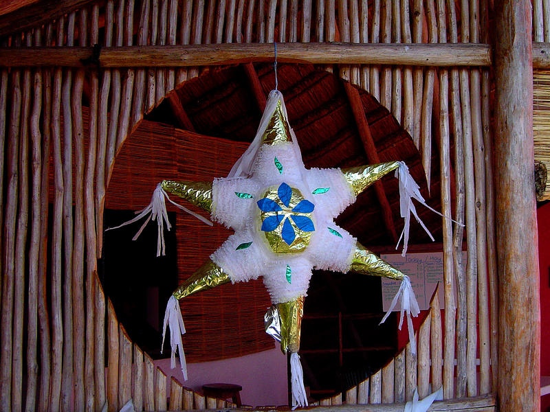 a star shaped decorative pinata