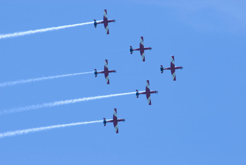 the roulettes performing an australia day acrobatics display, not property released