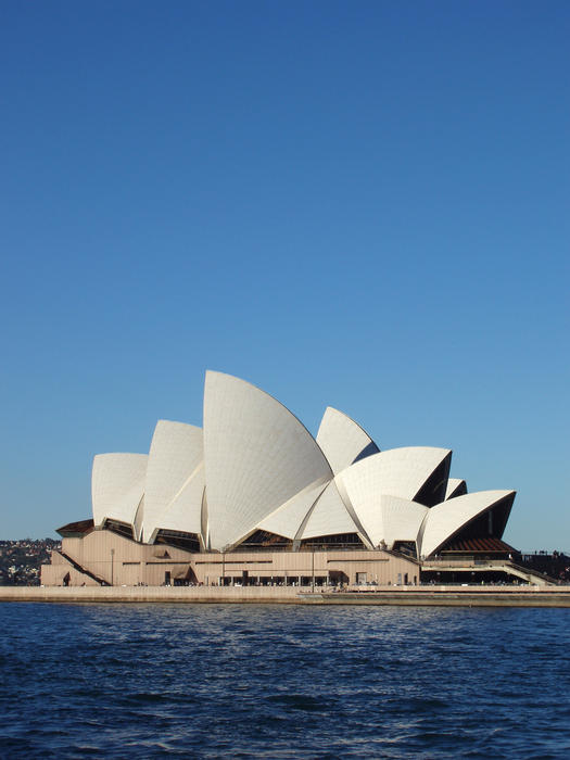 Portrait image of the iconic landmark sydney opera house, not property released
