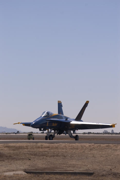 US navy blue angle on the airfield