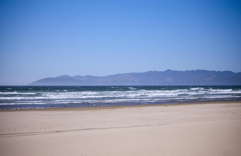 a sandy beach on california's central coast