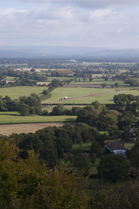 views of the english countryside in the county of cheshire