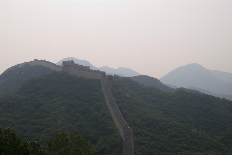 a view along the great wall of china