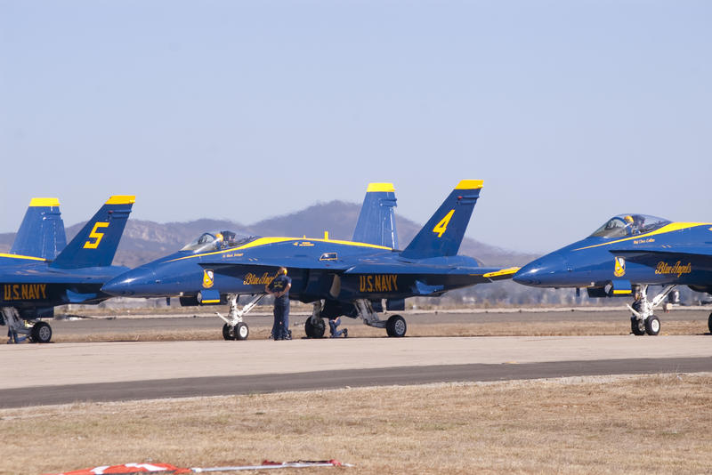 navy blue angels ready for an air display