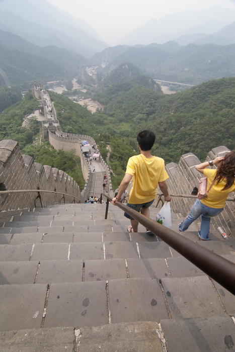 a walk along the great wall of china, the country's most famous landmark