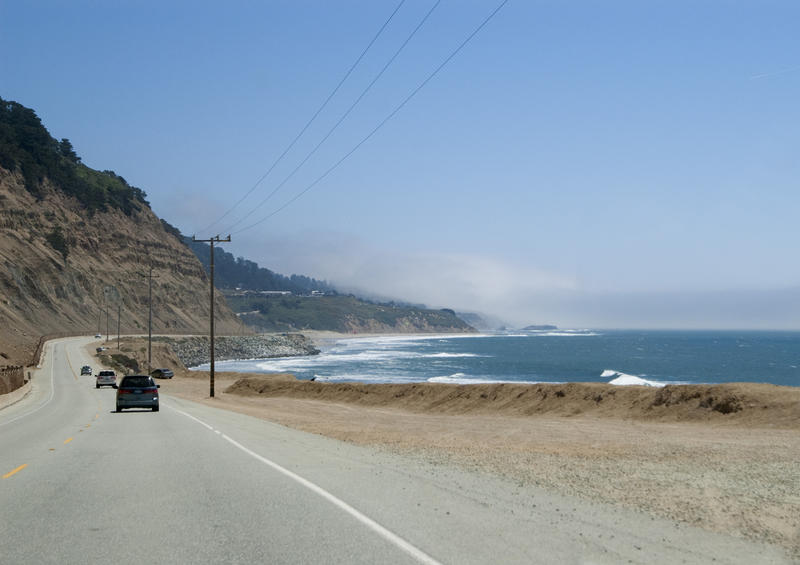 a drive along the scenic highway 1 along california's coast thourh the big sur region