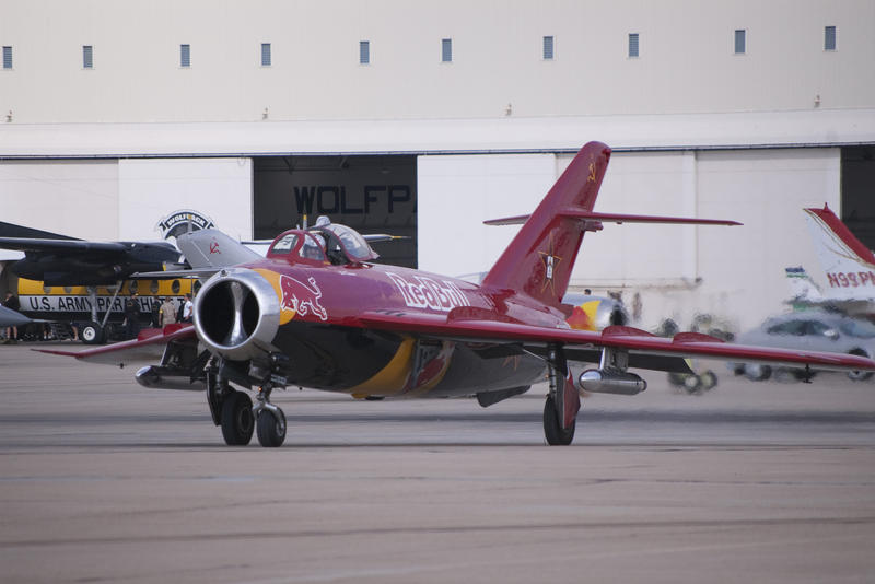 the red bull mig 17 fighter plane