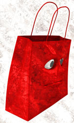 2104   red shopping bag
