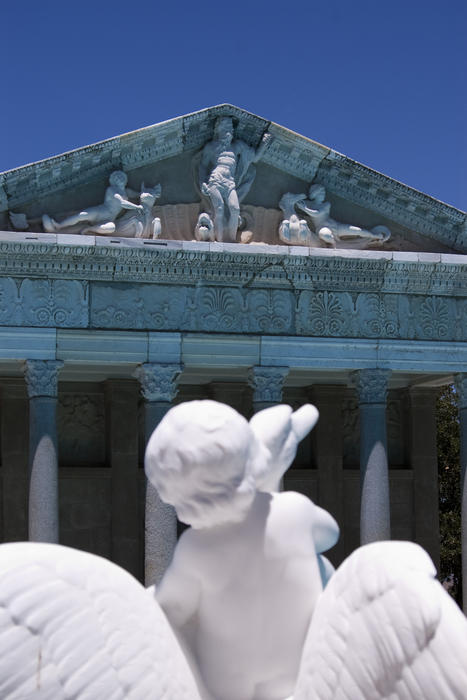 Editorial Use Only: Hearst Castle romanesuqe architecture and statues at the neptune pool