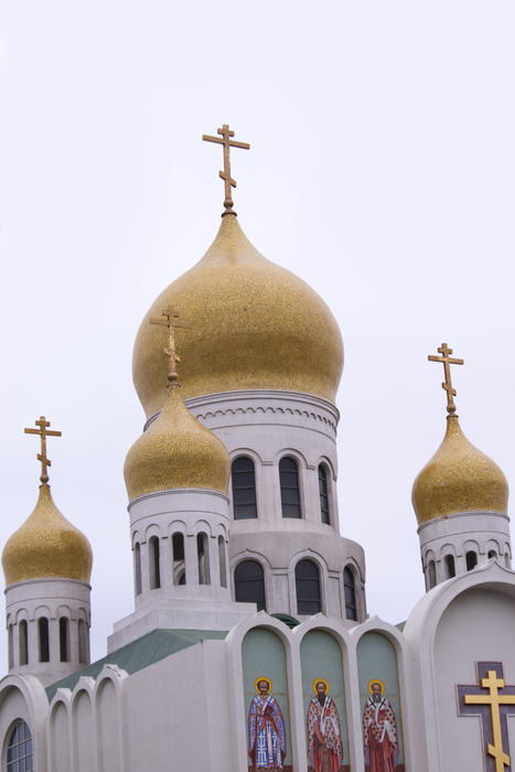 gold domes of the Holy Virgin Catholic Russian Orthodox Church in san francisco