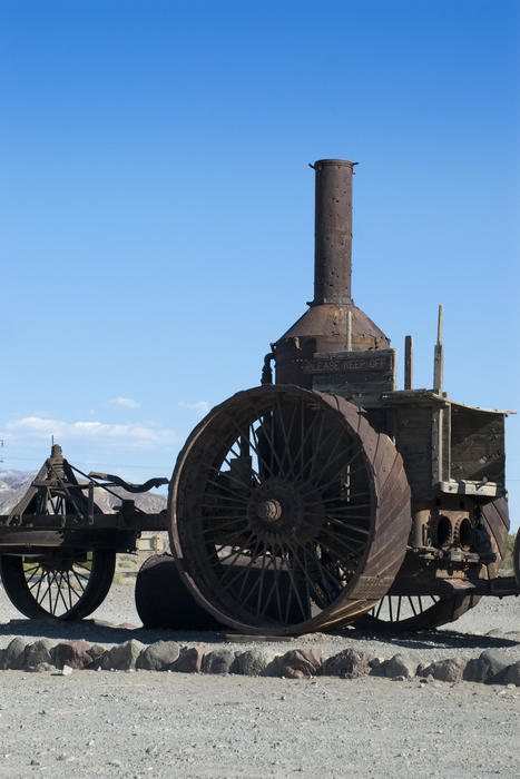 steam tractor, "Old Dinah" at furnace creek, Death Valley