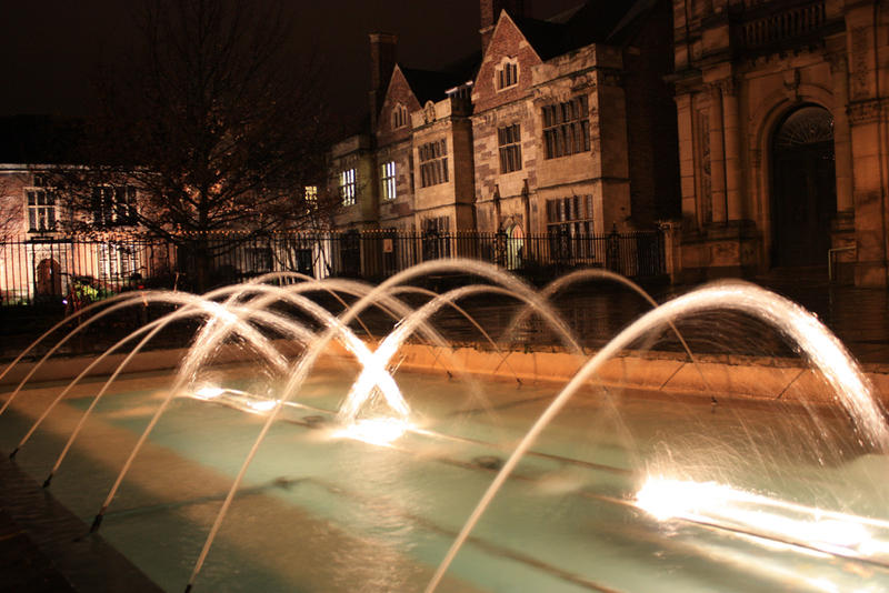 <p>York Museum Fountain in Yorkshire at Night</p>