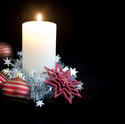 3607-christmas decorated candle