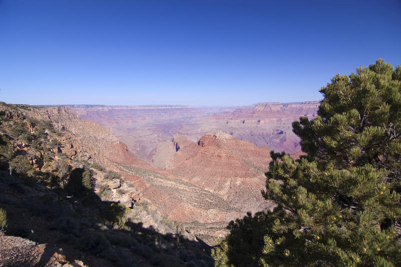 beautiful rugged landscape of the grand canyon as seen on a clear day