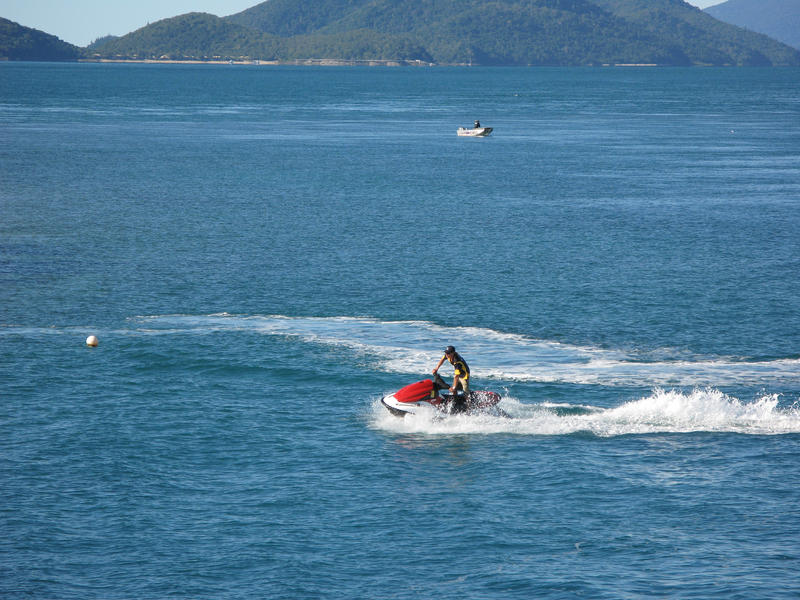 a jet ski or personal water craft PWC on the water