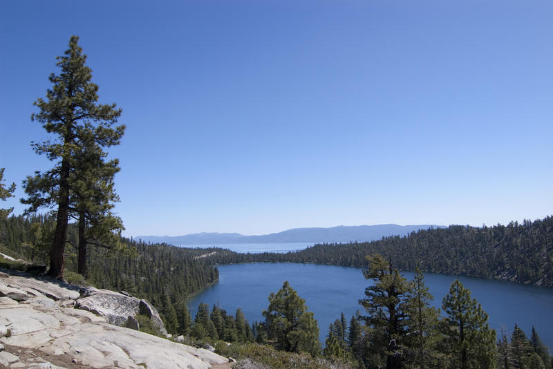 Panoramic Views of lake tahoe in the Sierra Nevada