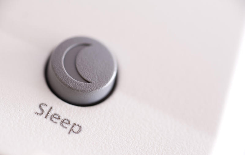 a sleep button on a computer
