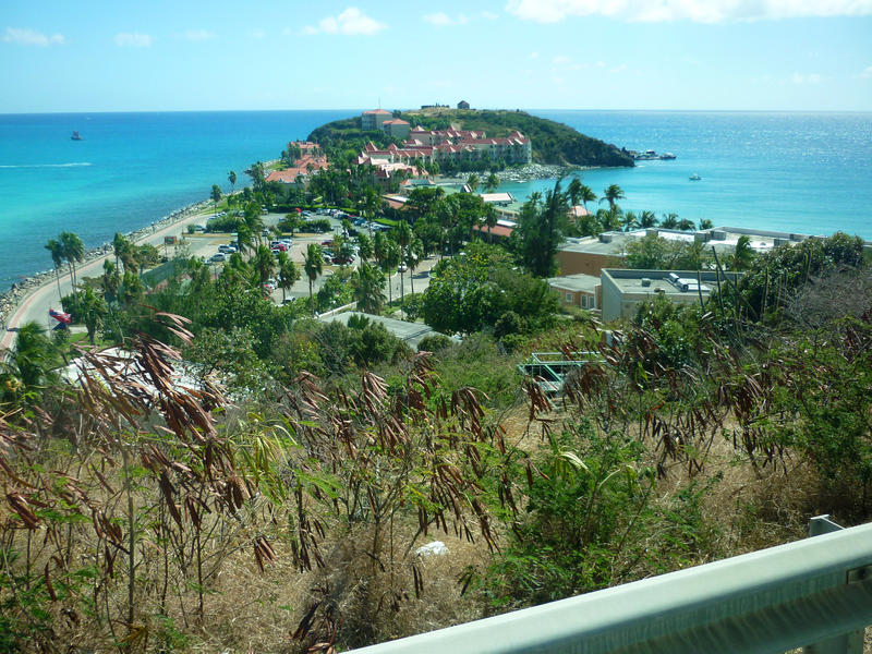 a view of the coast off the island of st martin,