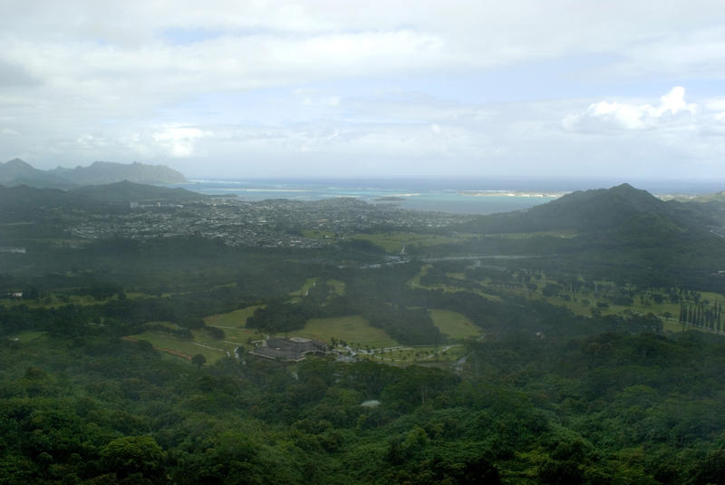 view looking from the Pali Lookout, Hawaii