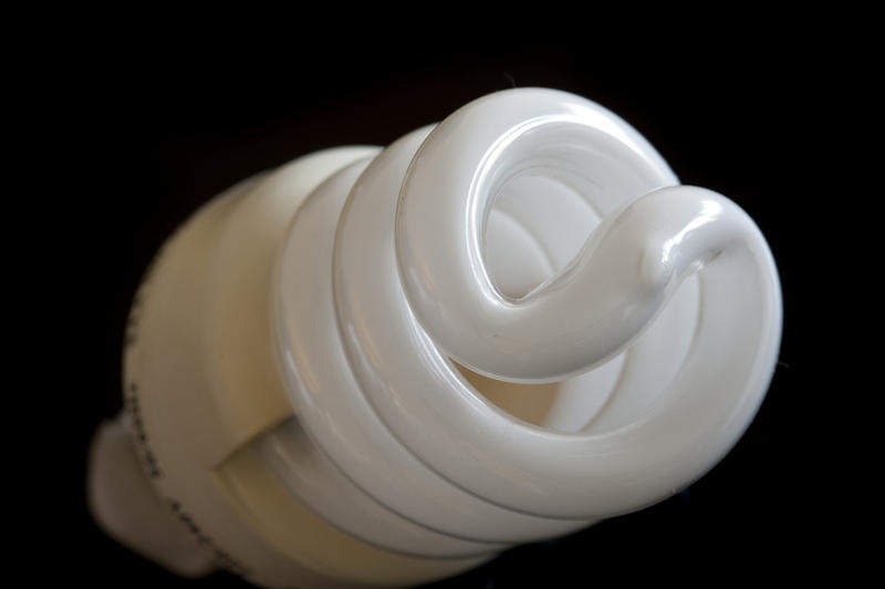 a flourescent energy efficient light bulb