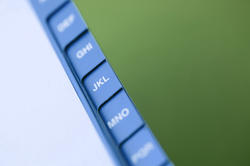 5382   Alphabetical tabs on an address book