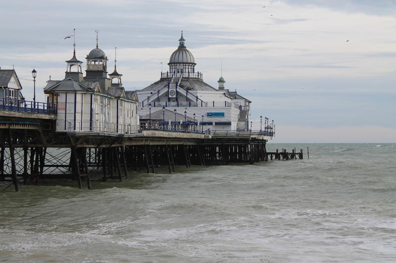 <p>Seaside Pier from the beach</p>