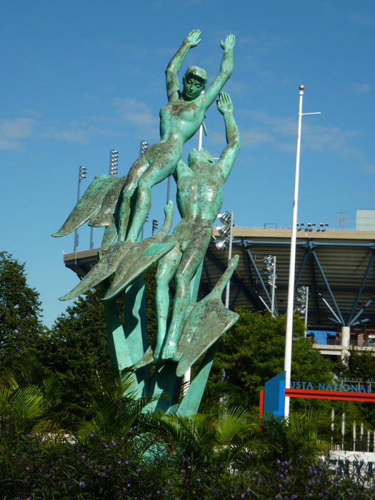 Freedom of the human spirit sculpture in Flushing Meadows , New York by Marshall Fredericks