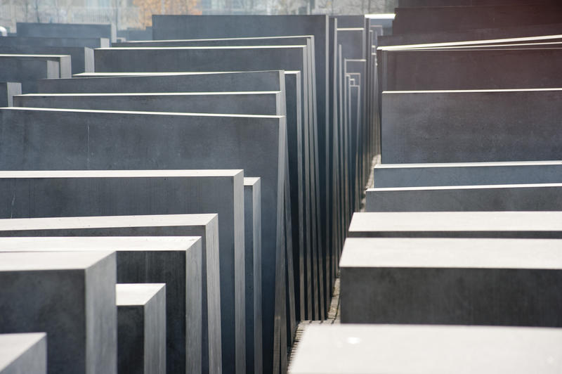 memorial stones in the berlin holocaust memorial