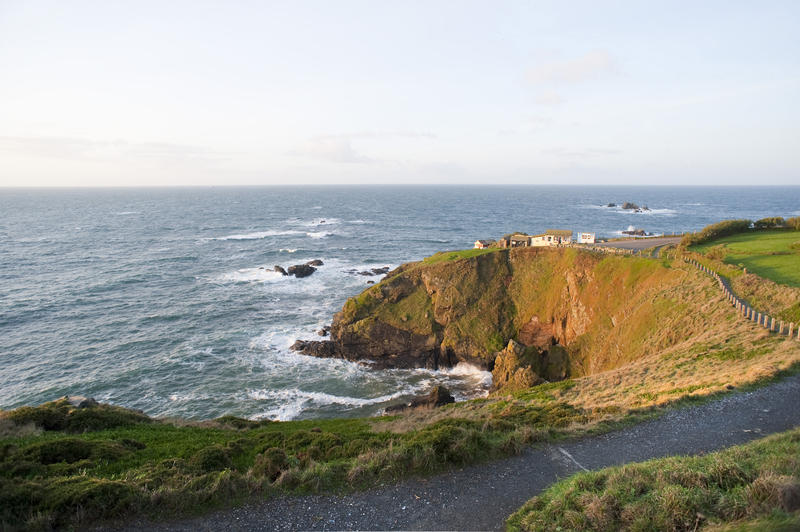 Scenic view of mainland Britain's most southerly point, Lizard Point on the Lizard Peninsula in Cornwall