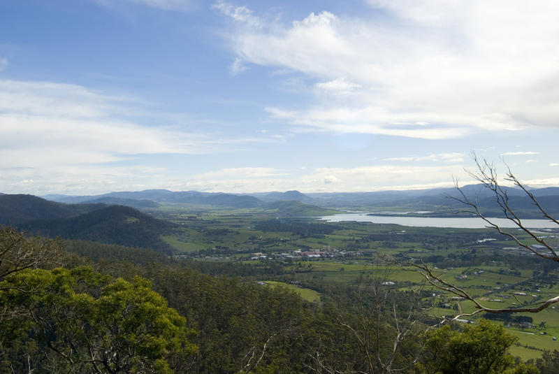 the view east from mount rumney lookout