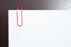 5393   Paperclip on document with border