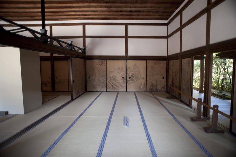Interior of the Kuri, the main building of the Ryoan-ji, Kyoto, Japan