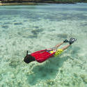6302   Man snorkeling in shallow water